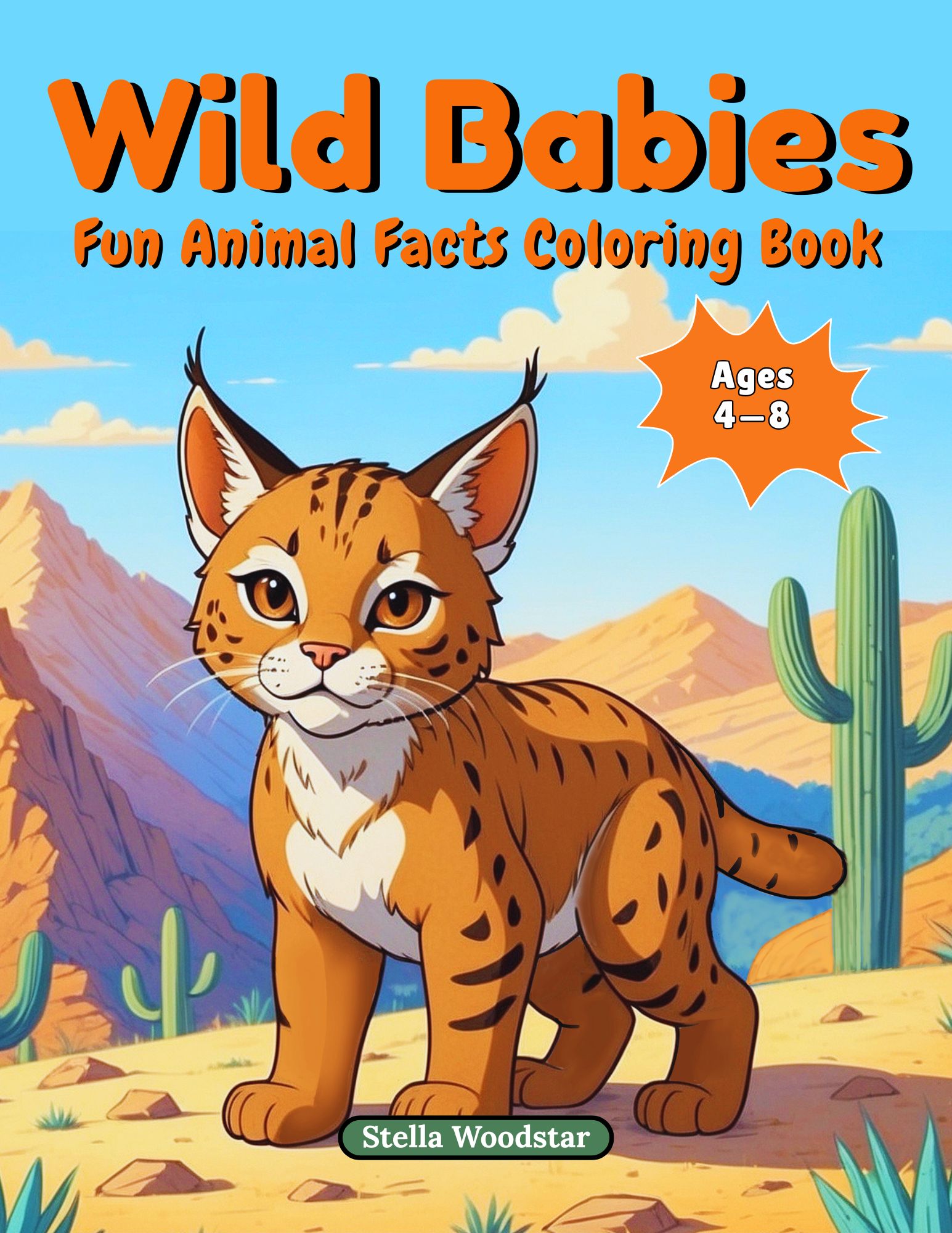 Wild Babies Fun Animal Facts Corloring Book cover.