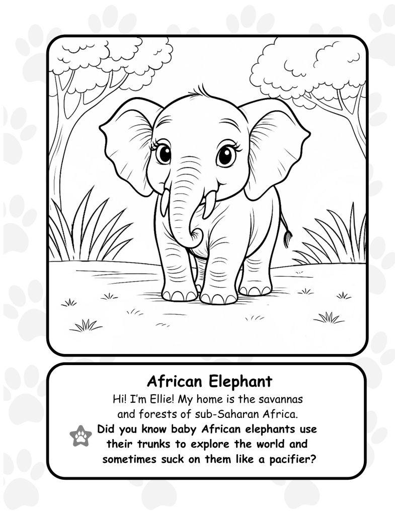 Baby Elephant coloring page